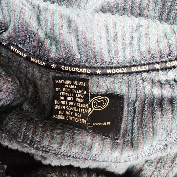 Wooly Bully Wear Colorado Pullover Sweater Size M Gray Velour Convertible Neck - Picture 7 of 7